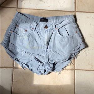 Light blue baggy shorts